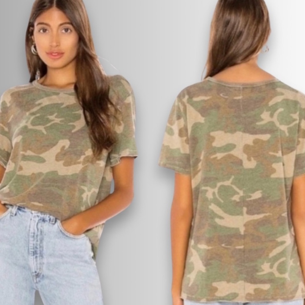 Free People Camo T Shirt